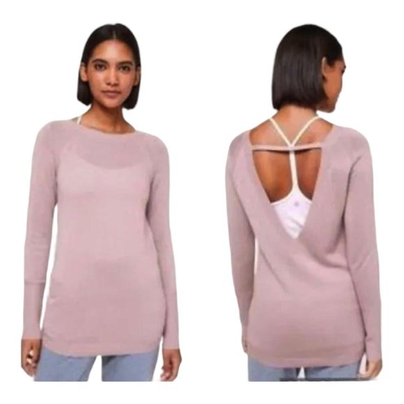 Lululemon Size 4 Unity Drop Back Sweater in Smokey Blush - Picture 1 of 4